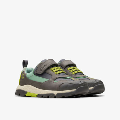 Steggy 2 Park Kid Grey/Green - Clarks Kids