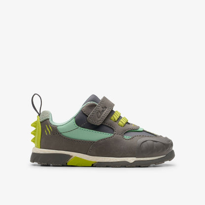Steggy 2 Park Toddler Grey/Green - Clarks Kids