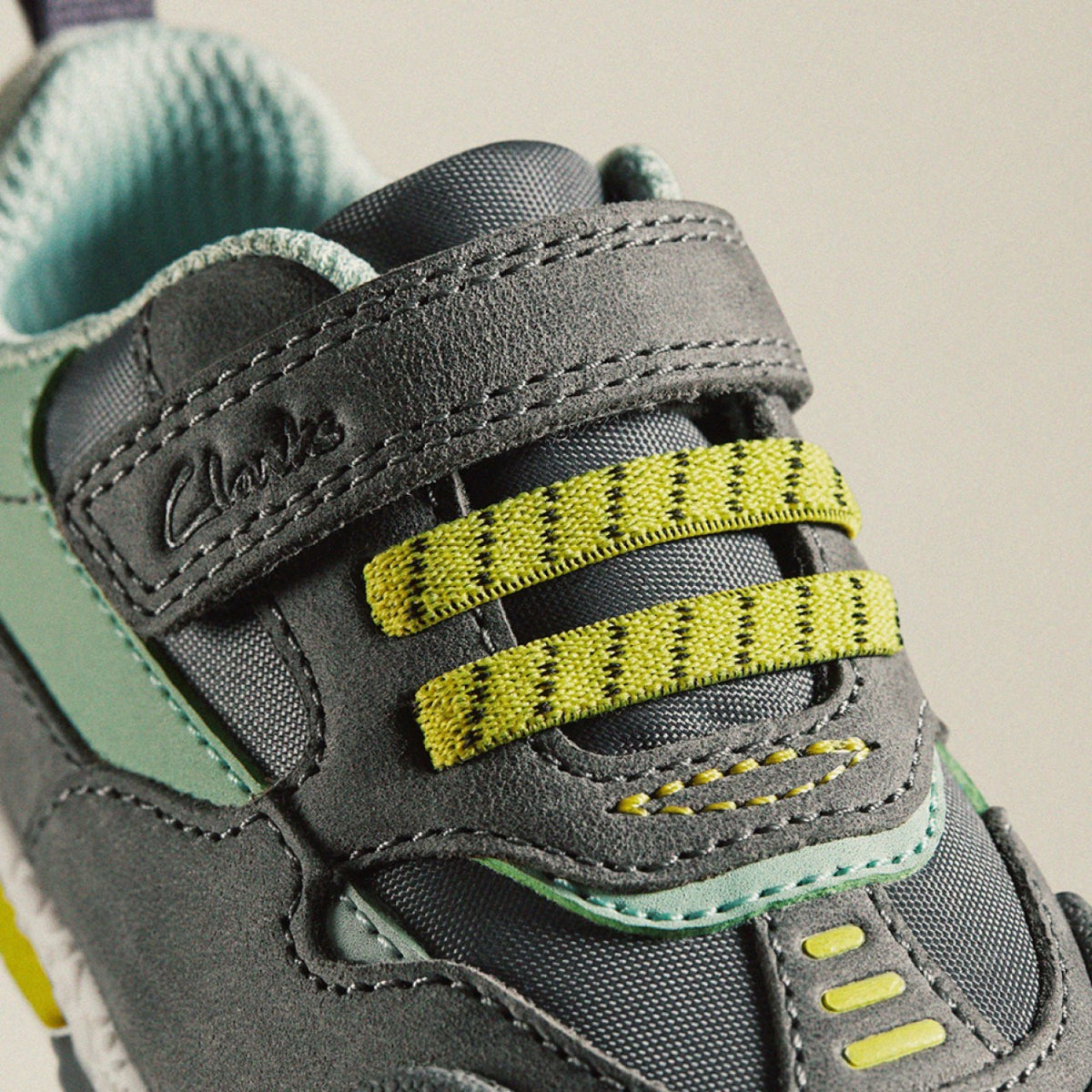Steggy 2 Park Toddler Grey/Green - Clarks Kids