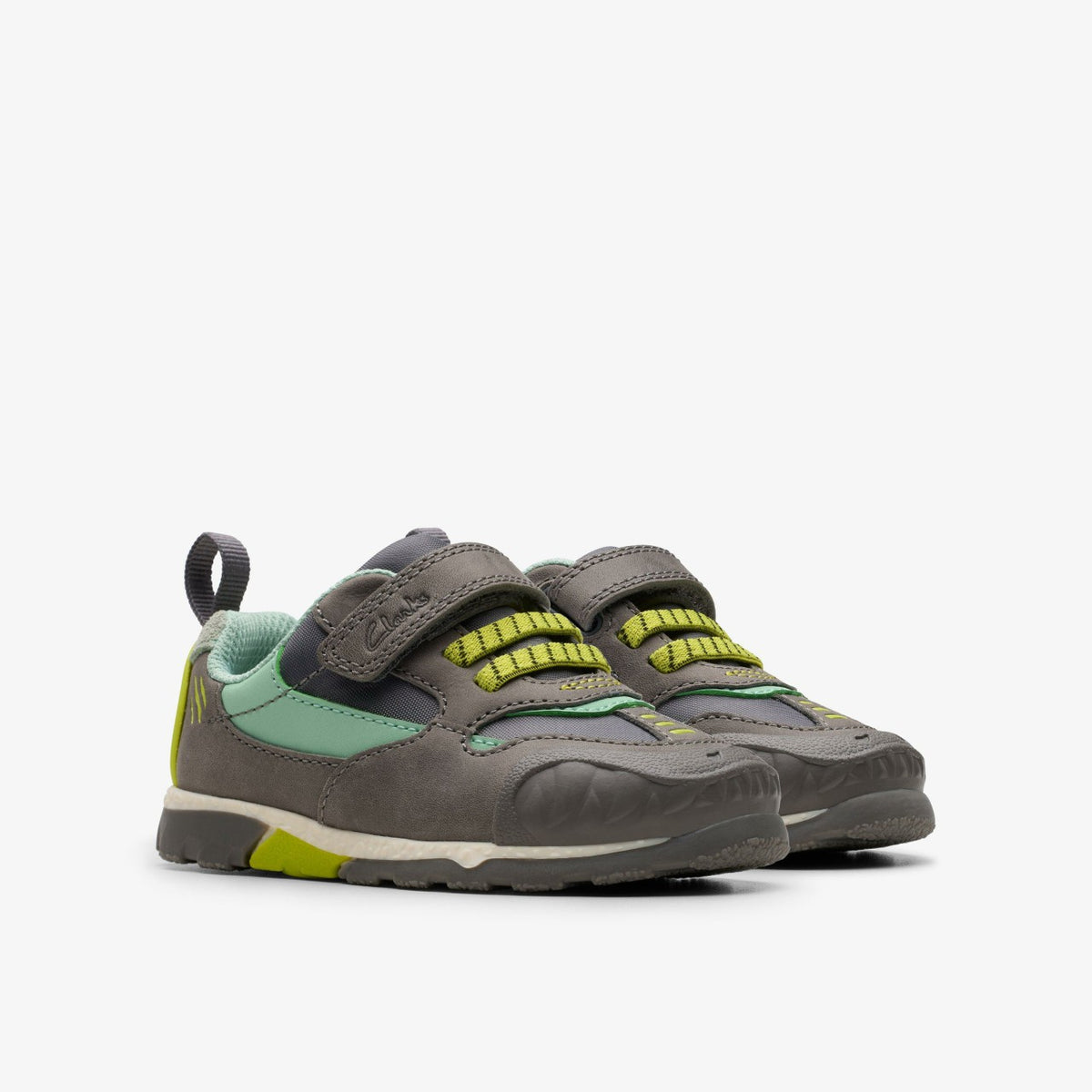 Steggy 2 Park Toddler Grey/Green - Clarks Kids