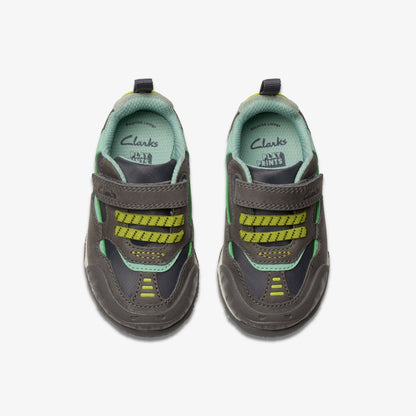 Steggy 2 Park Toddler Grey/Green - Clarks Kids