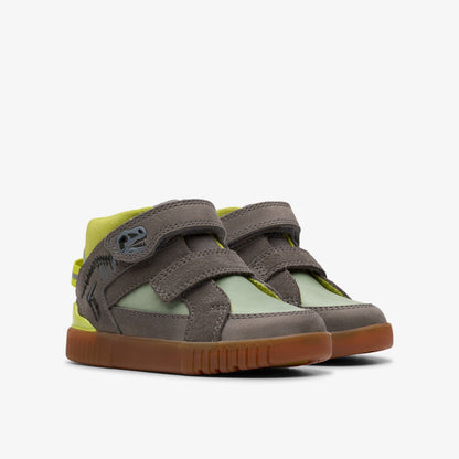 Oslo Play Toddler Grey/Green - Clarks Kids