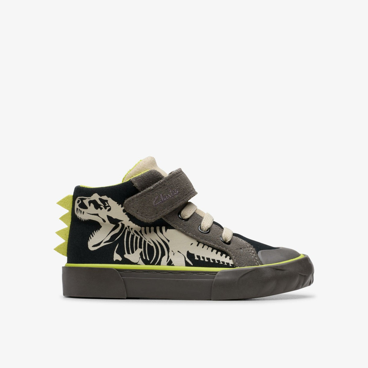 Foxing Rex Hi Toddler Black Canvas - Clarks Kids