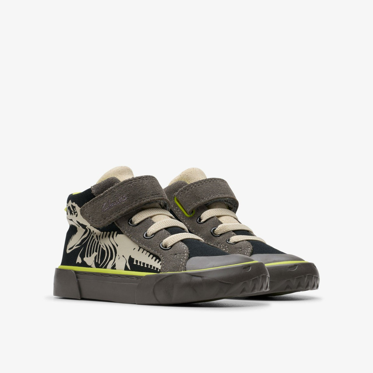Foxing Rex Hi Toddler Black Canvas - Clarks Kids
