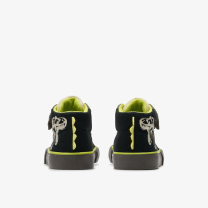 Foxing Rex Hi Toddler Black Canvas - Clarks Kids