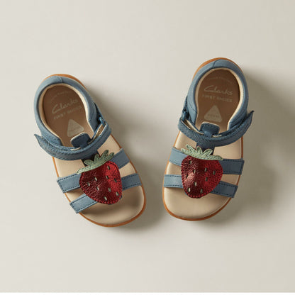 Zora Berry Toddler Blue - Clarks Kids|Babies
