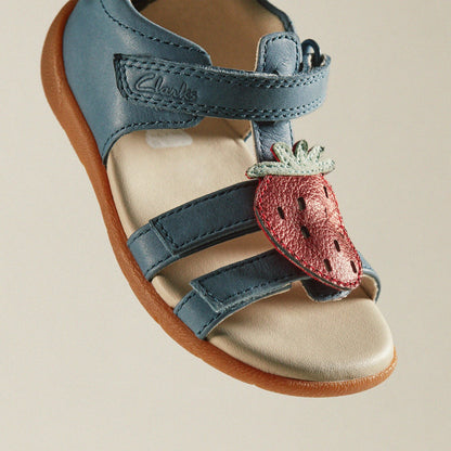 Zora Berry Toddler Blue - Clarks Kids|Babies