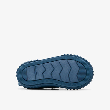 Foxing Stitch Toddler Blue Fabric - Clarks Kids