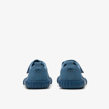Foxing Stitch Toddler Blue Fabric - Clarks Kids