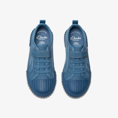 Foxing Stitch Kid Blue Fabric - Clarks Kids