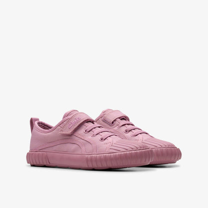Foxing Stitch Kid Pink Fabric - Clarks Kids