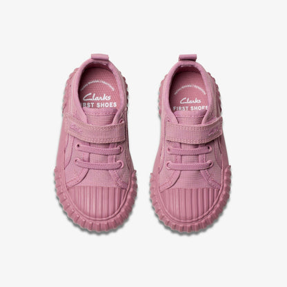Foxing Stitch Toddler Pink Fabric - Clarks Kids|Babies