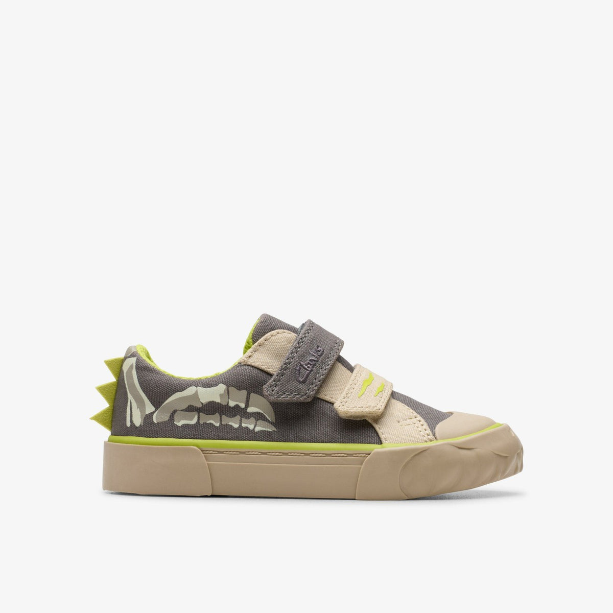 Foxing Stomp Toddler Grey Canvas - Clarks Kids