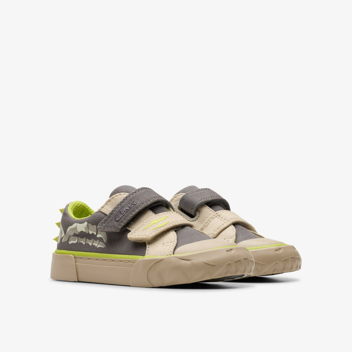 Foxing Stomp Toddler Grey Canvas - Clarks Kids