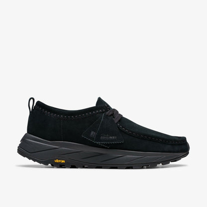 Walla Eden Lo Black/Black Suede - Clarks Men