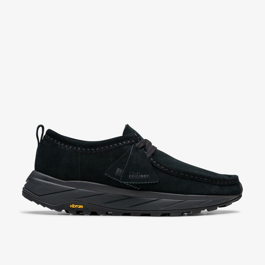 Walla Eden Lo Black/Black Suede - Clarks Men