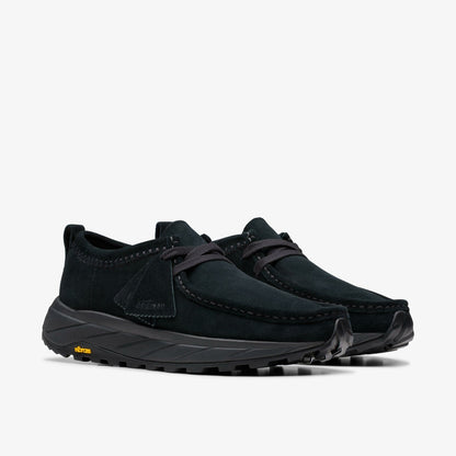 Walla Eden Lo Black/Black Suede - Clarks Men