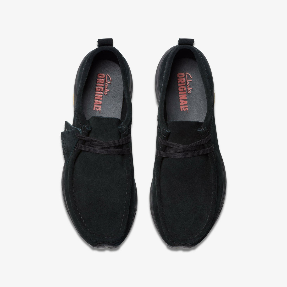 Walla Eden Lo Black/Black Suede - Clarks Men