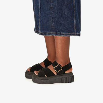 Evamar Wish Black Suede - Clarks Women