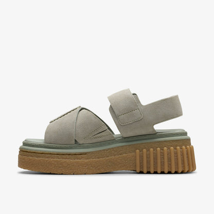Evamar Wish Light Green Suede - Clarks Women