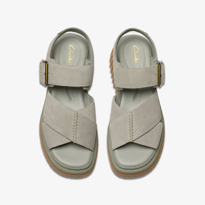 Evamar Wish Light Green Suede - Clarks Women