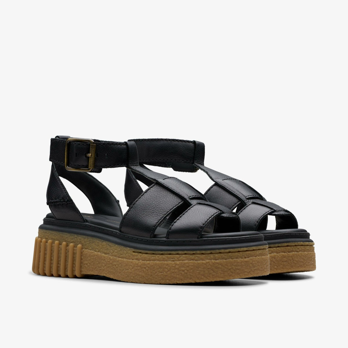 Evamar Sun Black Leather - Clarks Women