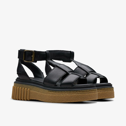 Evamar Sun Black Leather - Clarks Women