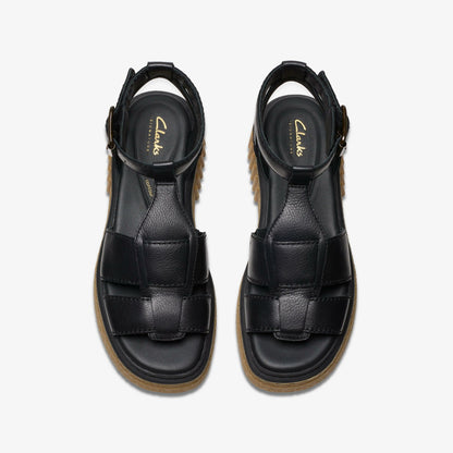 Evamar Sun Black Leather - Clarks Women