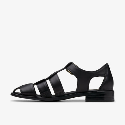 Hana Sun Black Leather - Clarks Women