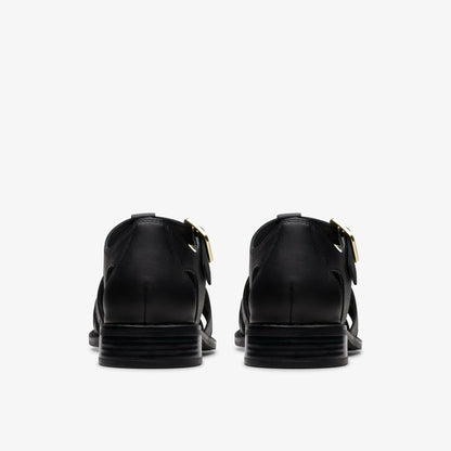 Hana Sun Black Leather - Clarks Women