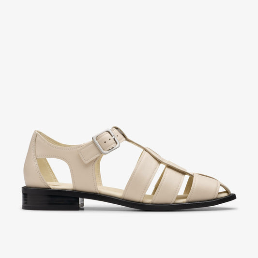 Hana Sun Off White Leather - Clarks Women