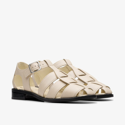 Hana Sun Off White Leather - Clarks Women