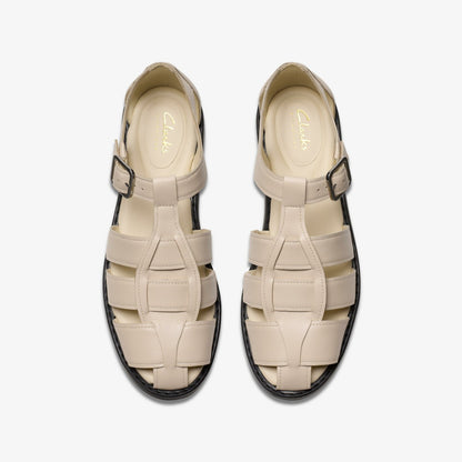 Hana Sun Off White Leather - Clarks Women