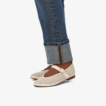Fawna Jane Cream Leather - Clarks Women