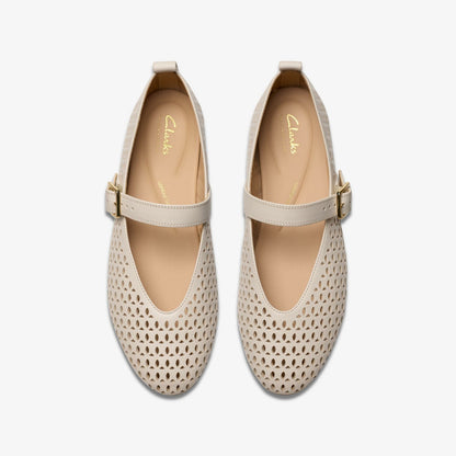 Fawna Jane Cream Leather - Clarks Women