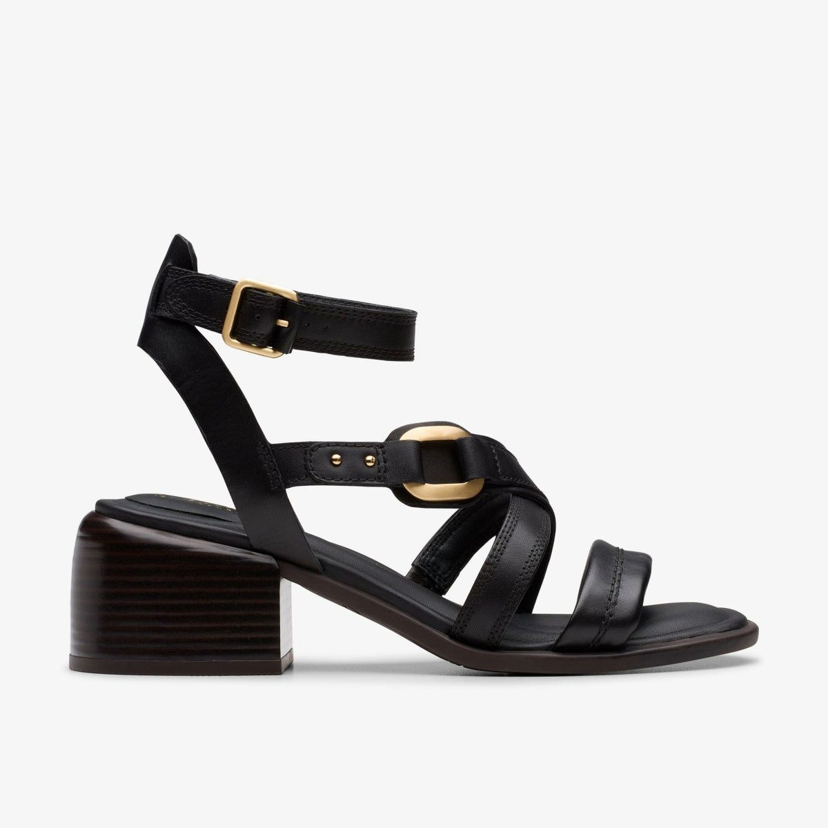 Morwyn Strap Black Leather - Clarks Women