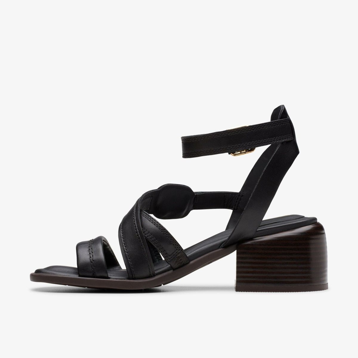 Morwyn Strap Black Leather - Clarks Women