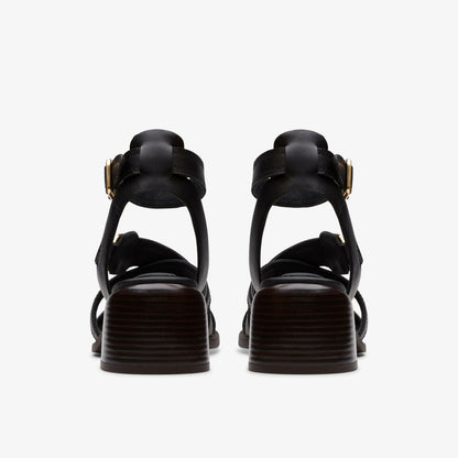 Morwyn Strap Black Leather - Clarks Women