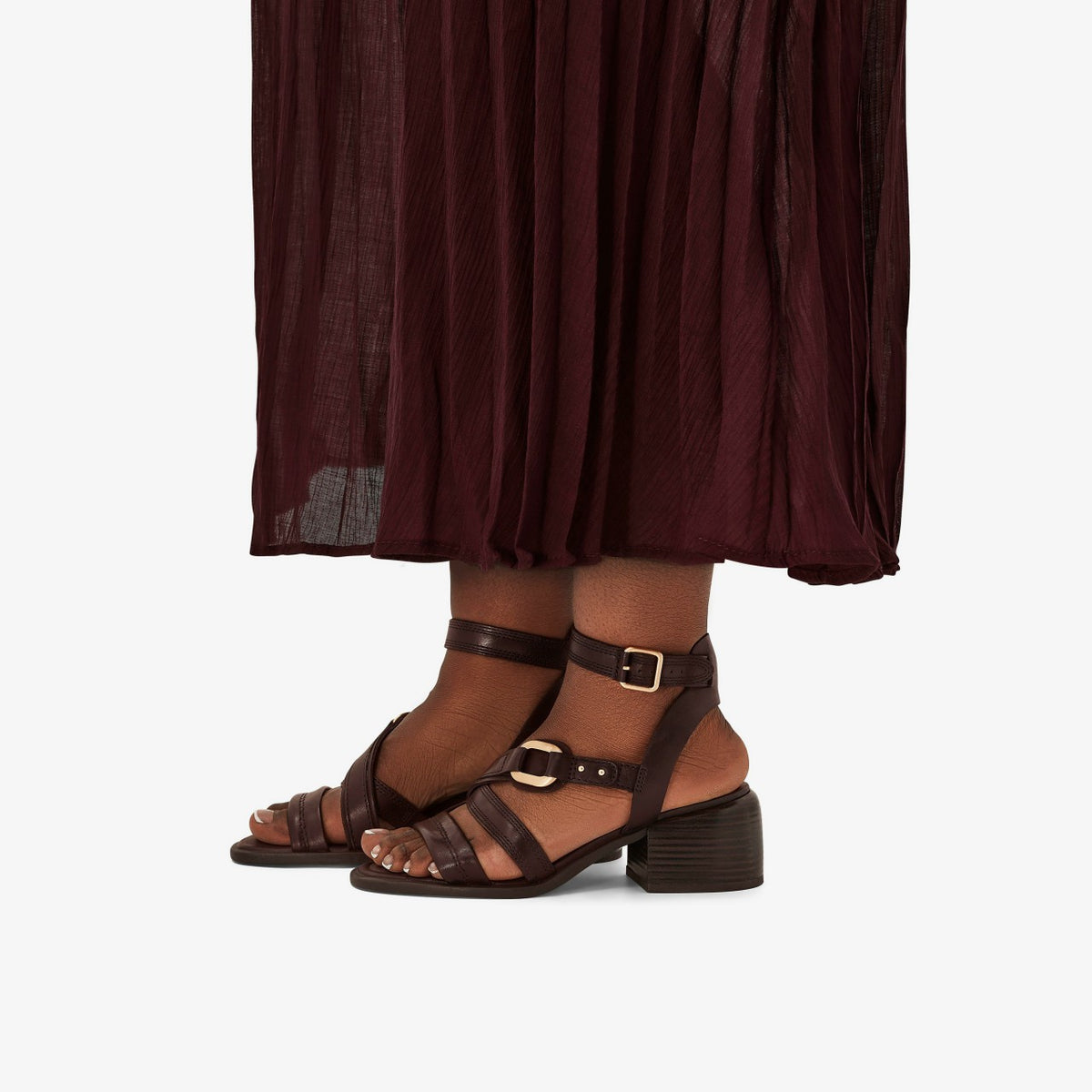 Morwyn Strap Wine Leather - Clarks Women