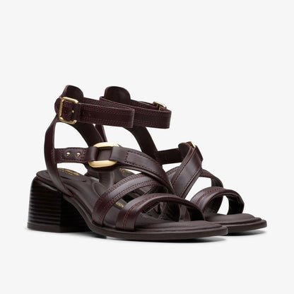 Morwyn Strap Wine Leather - Clarks Women
