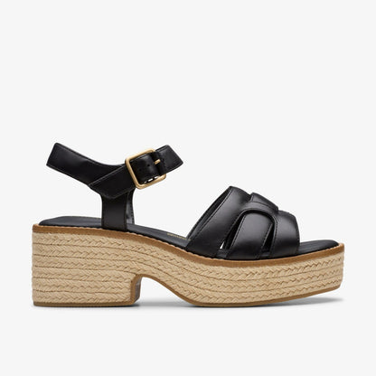 Coledale Strap Black Leather - Clarks Women