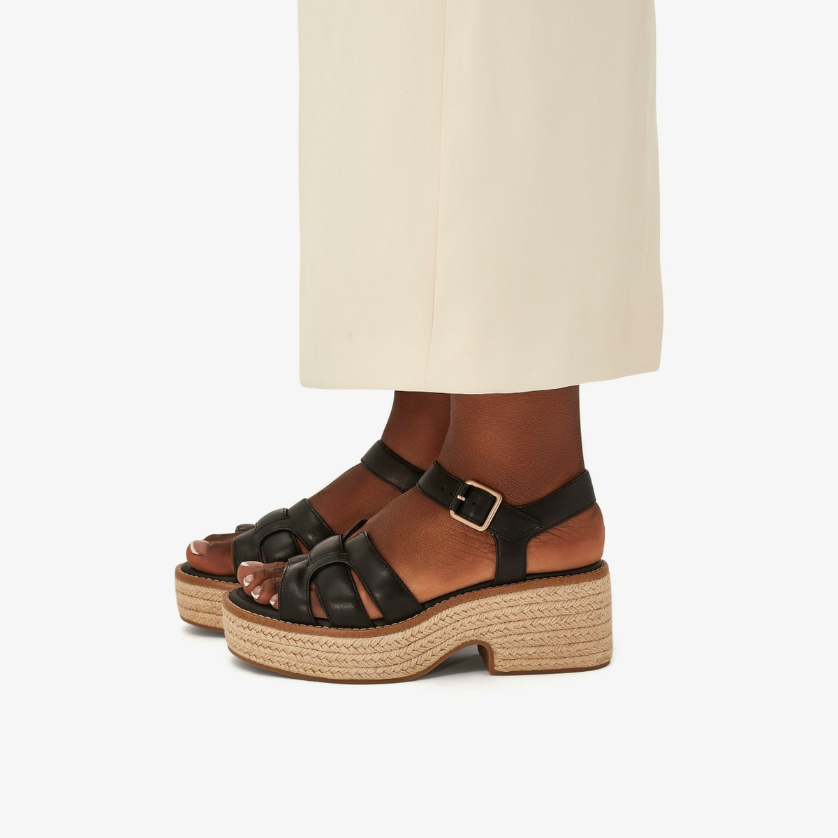 Coledale Strap Black Leather - Clarks Women