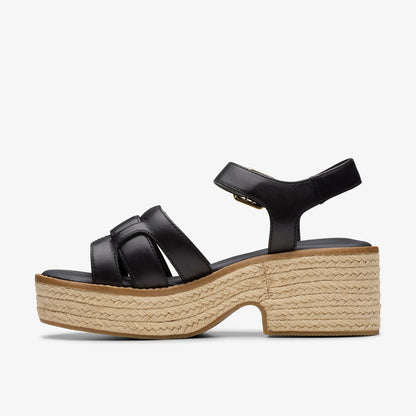 Coledale Strap Black Leather - Clarks Women