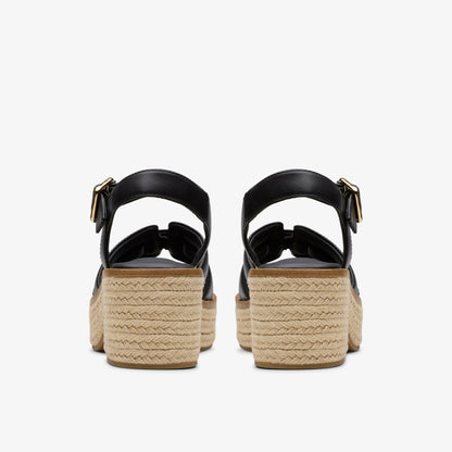 Coledale Strap Black Leather - Clarks Women