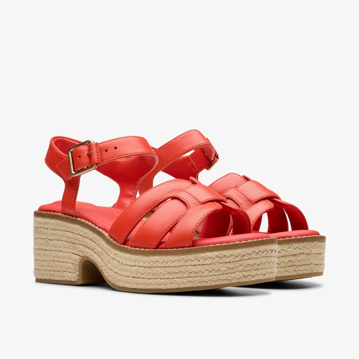 Coledale Strap Bright Red Leather - Clarks Women