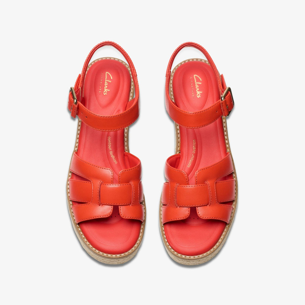 Coledale Strap Bright Red Leather - Clarks Women