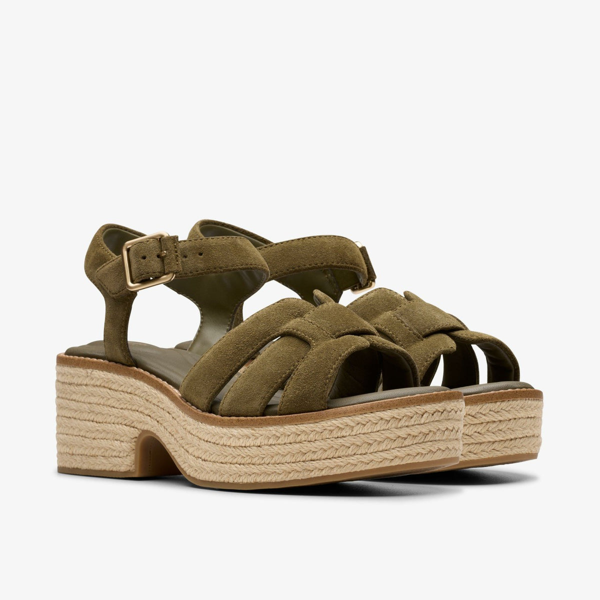 Coledale Strap Dark Olive Suede - Clarks Women