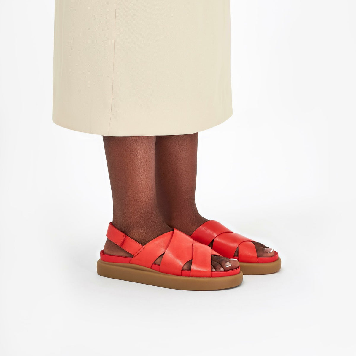 Aristella Sun Bright Red Leather - Clarks Women