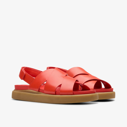 Aristella Sun Bright Red Leather - Clarks Women