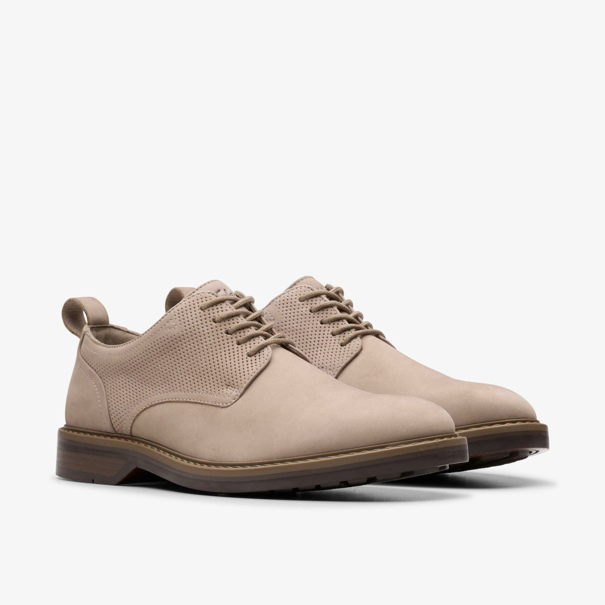 Aldwin Lace Grey Nubuck - Clarks Men